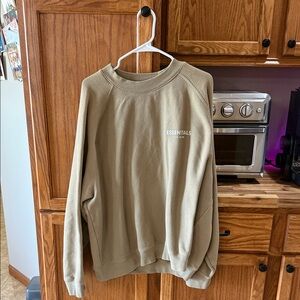 Essentials Men's Beige Crewneck Sweater